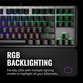 img 1 attached to Cooler Master CK530 V2 TKL Gaming Mechanical Keyboard Brown Switch RGB Backlighting On-The-Fly Controls Aluminum Top Plate