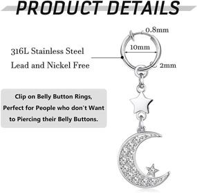 img 3 attached to BodyBonita Button Stainless Dangle Piercing