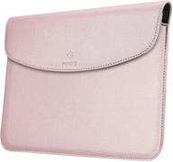 🌸 fintie sleeve case for microsoft surface go 3 (2021), surface go 2 (2020), and surface go (2018) - slim fit premium vegan leather cover with stylus loop, compatible with type cover keyboard - rose gold logo