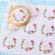 🌻 thank you floral watercolor stickers - efivs arts (160 pcs), 1.5 inch logo