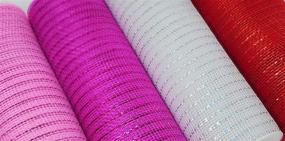 img 2 attached to ❤️ Pack of 4 Valentine's Day Decorative 10" Wide Deco Mesh Rolls - Fuchsia, Pink, White, Red