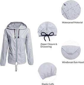 img 1 attached to Drawstring Hooded Lightweight Outdoor Raincoats