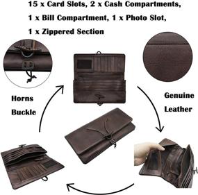 img 1 attached to Genuine Leather Women's Handbags & Wallets: Capacity Handmade Wallets with Style