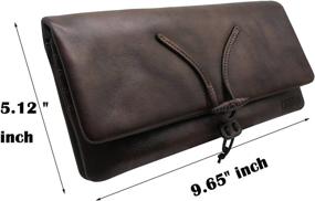 img 2 attached to Genuine Leather Women's Handbags & Wallets: Capacity Handmade Wallets with Style