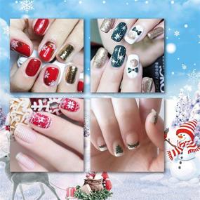 img 2 attached to 💅 Sparkle Up Your Manicure with 8 Festive Christmas Nail Wraps & Glitter Nail Stickers!