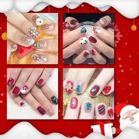 img 3 attached to 💅 Sparkle Up Your Manicure with 8 Festive Christmas Nail Wraps & Glitter Nail Stickers!