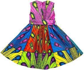 img 3 attached to HongyuAmy African Sleeveless Vintage Dresses Girls' Clothing for Dresses