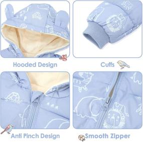 img 2 attached to Thicken Cartoon Jackets Toddler Hoodies Apparel & Accessories Baby Girls