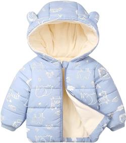 img 4 attached to Thicken Cartoon Jackets Toddler Hoodies Apparel & Accessories Baby Girls
