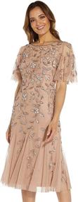 img 2 attached to Adrianna Papell Womens Beaded Cassis Women's Clothing
