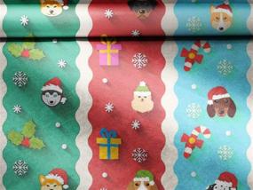 img 2 attached to 🐾 Holiday-Striped Paw Paper: Edible Dog Wrapping Paper