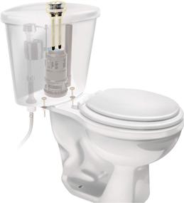 img 1 attached to 🚽 Chrome Replacement Dual Flush Valve Buttons - Fluidmaster 800P-001