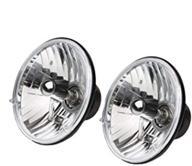 🔦 rampage products 5089925 universal halogen headlight conversion kit - clear lens with round h4 55/60w bulbs logo