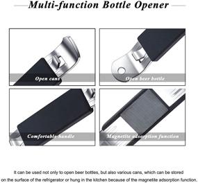 img 3 attached to 🍺 Set of 3 Magnetic Bottle Openers - Classic Beer Opener Stainless Steel Small Can Opener - Ideal for Camping and Traveling - By HANCELANT