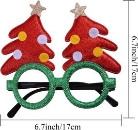 img 3 attached to 🎄 Aneco 16 Styles Glittered Christmas Party Glasses Costume Eyeglasses Frame Decoration Eyewear for Holiday Party Favors, 16 Pieces