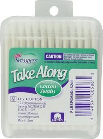 img 3 attached to Convenient Swisspers Take Along Cotton Swabs: 100% Cotton, Double-Tipped, Travel-Sized 6-Pack with 300 Swabs