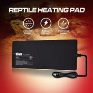 🦎 high-efficiency reptile heat pad: 4w/8w/16w/24w with digital thermostat controller - perfect for turtles, lizards, frogs, and more small animals - various sizes available logo