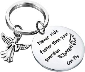 img 4 attached to Rider Keychain: New Ride Gifts for Safe Driving & Guardian Angel's Flight Speed, Perfect for New Drivers License & New Car Gifts