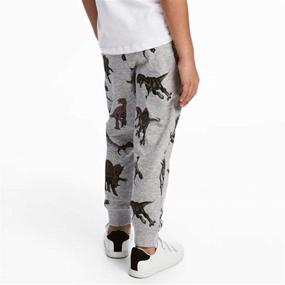 img 3 attached to Adorable AQEACARMON Toddler Dinosaur Drawstring Sweatpants: Boys' Stylish and Comfortable Pants