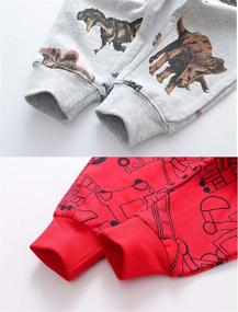 img 2 attached to Adorable AQEACARMON Toddler Dinosaur Drawstring Sweatpants: Boys' Stylish and Comfortable Pants