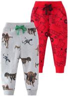 adorable aqeacarmon toddler dinosaur drawstring sweatpants: boys' stylish and comfortable pants logo