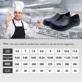 img 2 attached to 👞 Men's Comfortable Kitchen Clogs - JSWEI Resistant Mules & Clogs Shoes