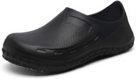 👞 men's comfortable kitchen clogs - jswei resistant mules & clogs shoes logo