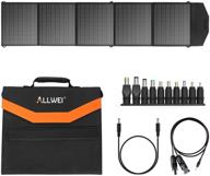 🔌 allwei 100w portable solar panel: upgraded foldable solar charger for portable power stations with multiple dc adapters (jackery, flashfish, baldr, rockapl, and more) logo