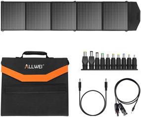 img 4 attached to 🔌 ALLWEI 100W Portable Solar Panel: Upgraded Foldable Solar Charger for Portable Power Stations with Multiple DC Adapters (Jackery, Flashfish, BALDR, Rockapl, and More)