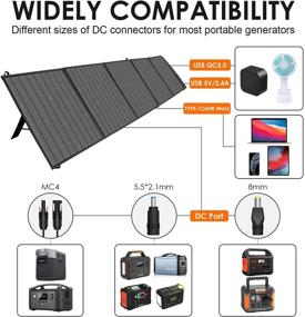 img 2 attached to 🔌 ALLWEI 100W Portable Solar Panel: Upgraded Foldable Solar Charger for Portable Power Stations with Multiple DC Adapters (Jackery, Flashfish, BALDR, Rockapl, and More)