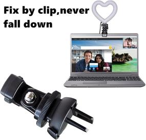 img 2 attached to 💖 VWMYQ Heart Shaped Ring Light for Computer and Laptop with Clip and Remote – Ideal for Video Conferencing, Remote Working, Zoom Calls, YouTube Videos, and TikTok (3 Light Modes, Black Shell)