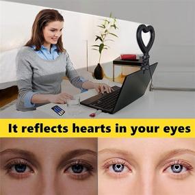 img 3 attached to 💖 VWMYQ Heart Shaped Ring Light for Computer and Laptop with Clip and Remote – Ideal for Video Conferencing, Remote Working, Zoom Calls, YouTube Videos, and TikTok (3 Light Modes, Black Shell)