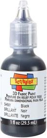 img 1 attached to 🎨 Scribbles 1oz 3D Fabric Paint – Glossy Black