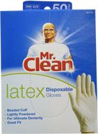 🧤 mr. clean disposable latex gloves - convenient 50 count pack for easy cleaning logo