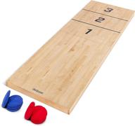 🎯 portable 6ft x 2ft wood cornhole game set - gosports tosski shuffleboard, including 8 bean bags, for backyard fun or tailgating events logo