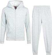 🏻 girls' jogger set - basic fleece hoodie and sweatpants (size 7-16) by real love logo