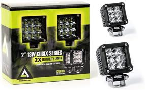 img 3 attached to 🔦 Enhanced Visibility with 2 PC 2 Inch Cubix Series 18W LED Work Lights Cubes Duallys Pods