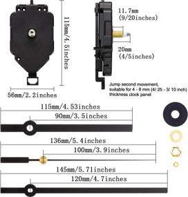 img 3 attached to ⏰ Long Shaft Pendulum Quartz Clock Movement Replacement Mechanism + Hands for DIY Clock