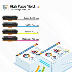 img 2 attached to 🖨️ Cool Toner 204A CF510A Compatible Toner Cartridge for HP Color LaserJet Pro MFP (4-Pack, Black Cyan Yellow Magenta)