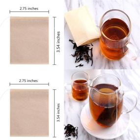 img 3 attached to 🍵 400 Pack Natural Unbleached Drawstring Tea Filter Bags - Convenient and Eco-Friendly Infuser Pouches for Loose Leaf Tea (7 x 9, Natual Color)