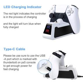 img 1 attached to 🎮 PS5 DualSense Controller Charger, Charging Station with LED Indicator for Sony Playstation 5, Dualsense Charging Dock