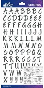 img 1 attached to Versatile Sticko Alphabet Brush Stickers: Small, Sleek, and in Bold Black