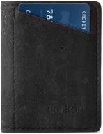 👔 corkor wallet - stylish vegan leather bifold men's accessories for wallets, card cases & money organizers logo