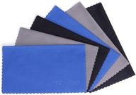 your choice microfiber cleaning cloths 6 pack: ideal for eyeglasses, camera lens, cell phones, cd, dvd, computers, tablets, laptops, telescope, lcd screens, and delicate surfaces logo