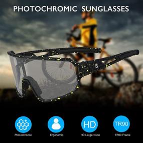 img 2 attached to 🕶️ BOLLFO Photochromic Sports Sunglasses: Ultimate UV Protection for Men and Women - Ideal for Cycling, Driving, Baseball and More