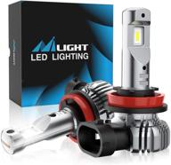 🔦 nilight ef2 h11 led fog light bulbs: 250% brightness, 50,000 hours lifespan, 6000k xenon white bulbs - pack of 2 logo