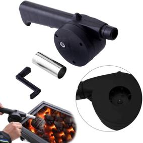 img 2 attached to 🔥 Compact and Portable Hand Crank Air Blower for Outdoor Cooking and Camping - Manual Mini Bellows 9.6in/24.5cm