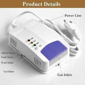 img 1 attached to 🔵 High Sensitivity Natural Gas Detector for Home Kitchen - Propane Leak Alarm with Blue Design (1 Pack)