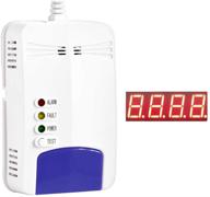 🔵 high sensitivity natural gas detector for home kitchen - propane leak alarm with blue design (1 pack) logo