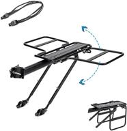 🚲 jranter bike bicycle cargo rack – quick release foldable rear luggage rack for 24-29 mountain bikes, supports up to 165 lbs, with bungee straps – ideal bike accessories for enhanced storage logo